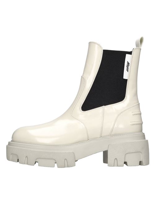 Stivaletti in pelle e tessuto MSGM | 3541MDS804 568 02BEIGE